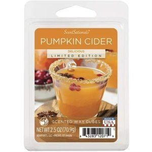 ScentSationals 2.5oz Limited Edition Pumpkin Cider Wax Cubes October Fall Scents